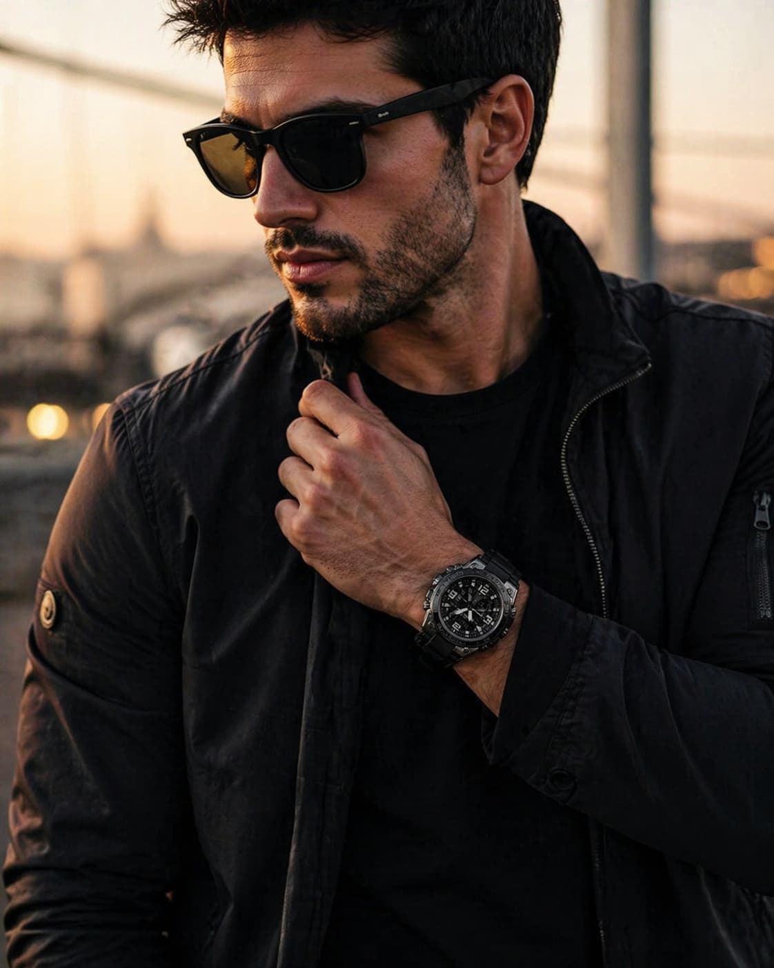 C-SHOCK Dual Display Sports Watch I Shock Resistant 5BAR Waterproof (Black Edition) view 5