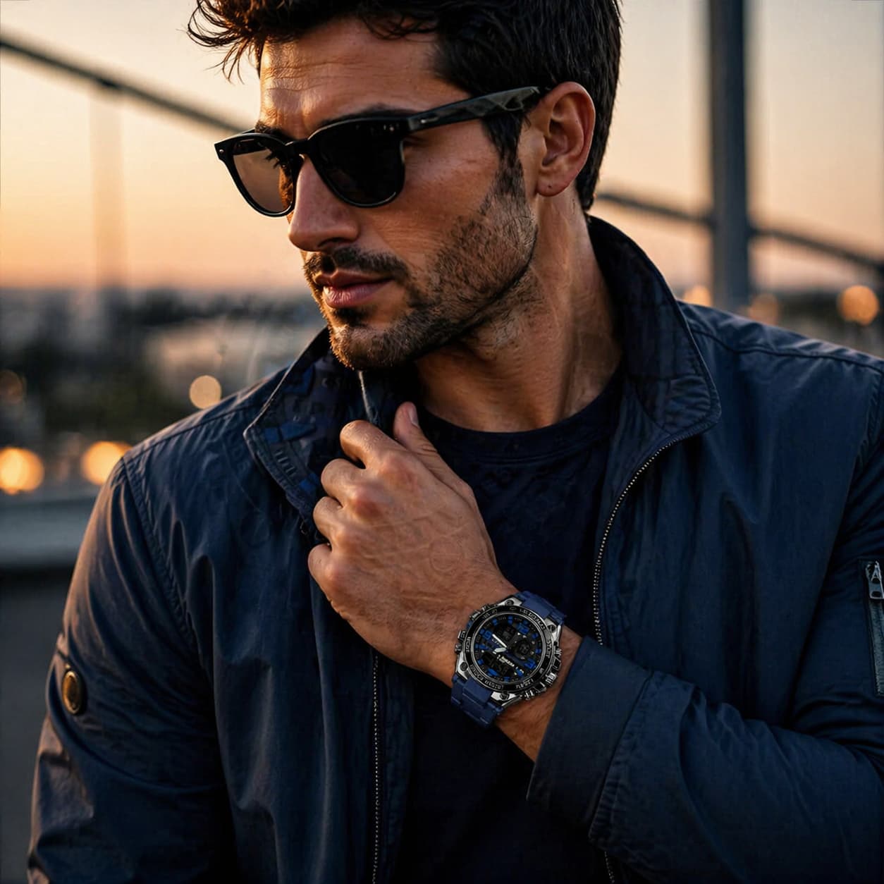 C-SHOCK Dual Display Sports Watch I Shock Resistant 5BAR Waterproof (Blue Edition) view 5