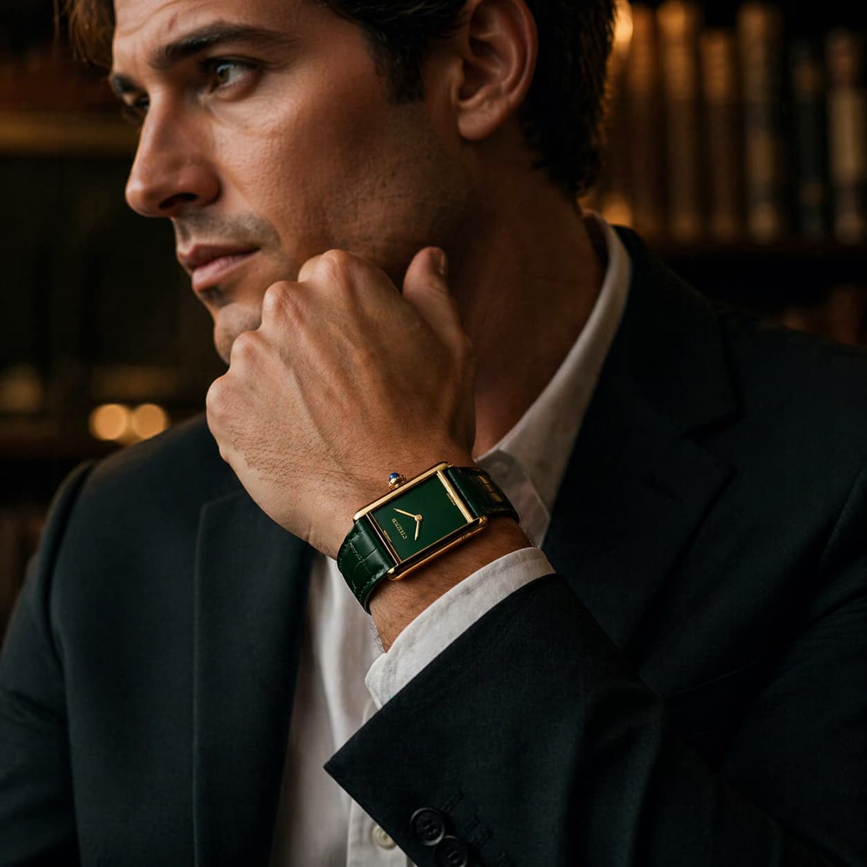 Cartier Tank Louis Cartier Watch - Emerald Green Edition view 5