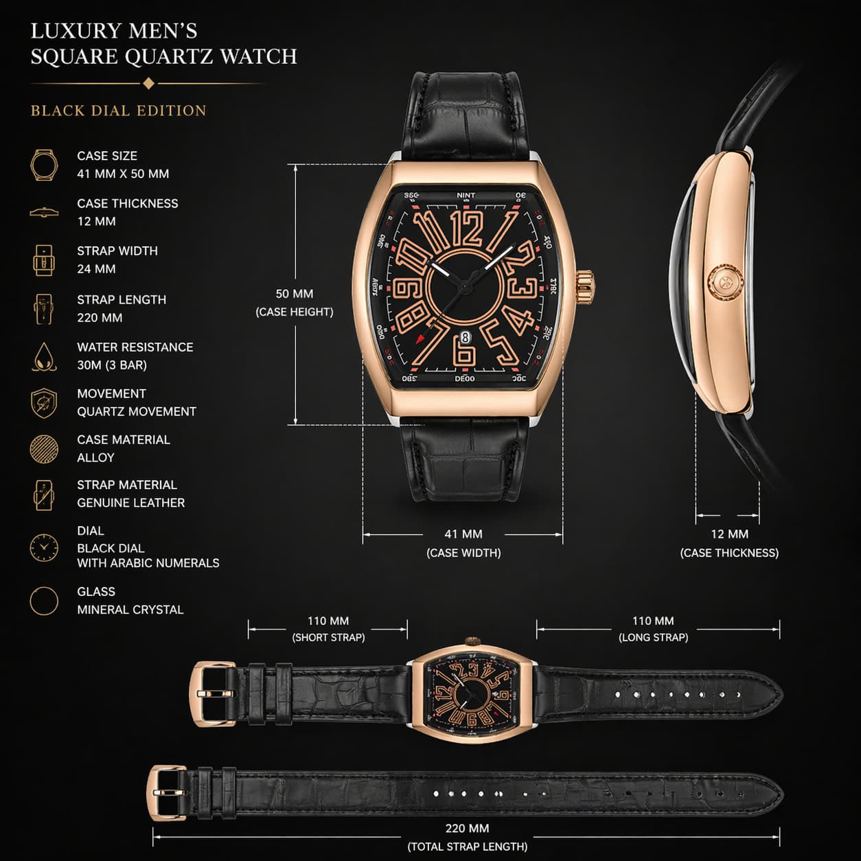 Franck Muller Vanguard Black Dial Luxury Watch – Black Edition view 4