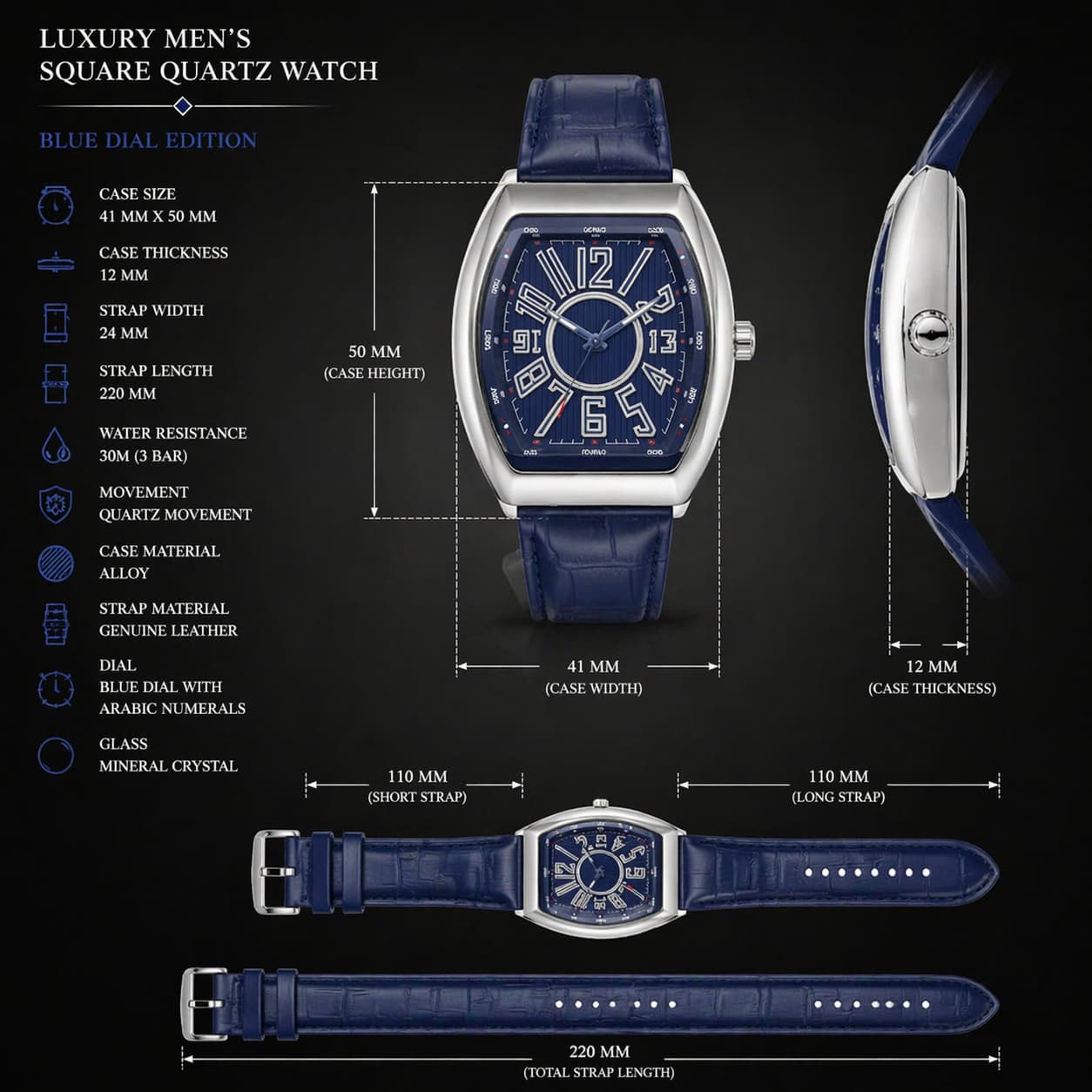 Franck Muller Vanguard Blue Dial Luxury Watch – Blue Edition view 3