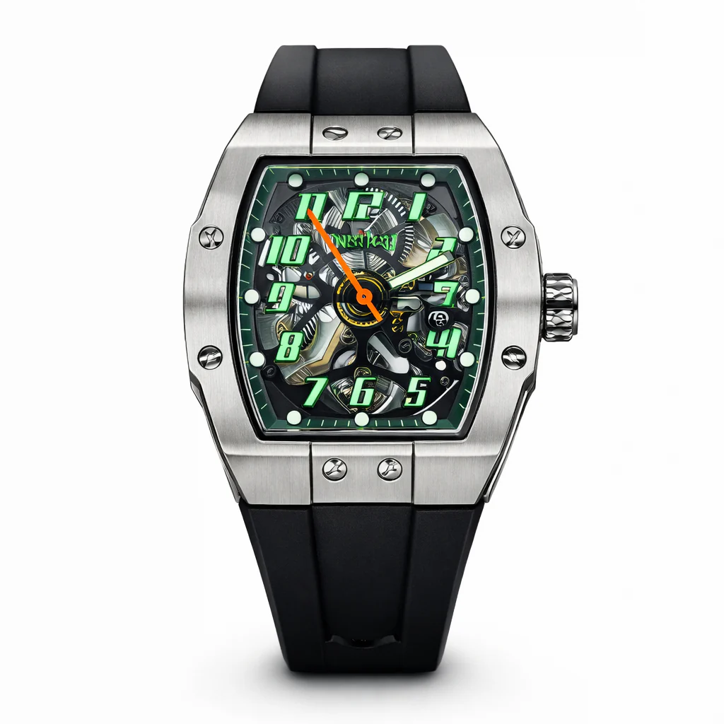Vanguard Skeletonized "Emerald Carbon" Sports Watch