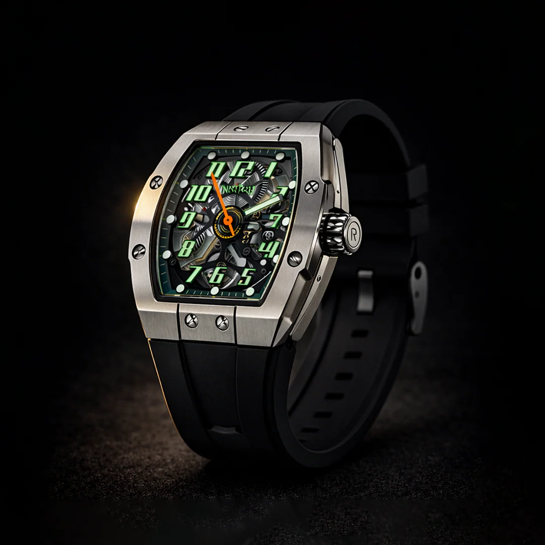 Vanguard Skeletonized "Emerald Carbon" Sports Watch  view 2