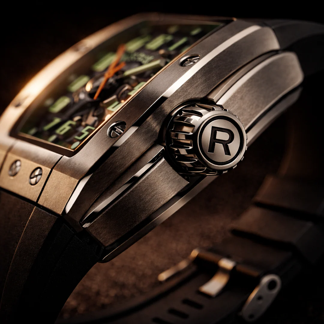 Vanguard Skeletonized "Emerald Carbon" Sports Watch  view 3